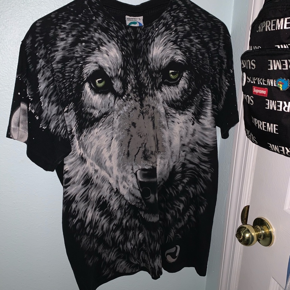 Vintage Liquid Blue Wolf Tee